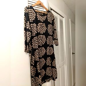Marimekko black tunic with cherry blossoms